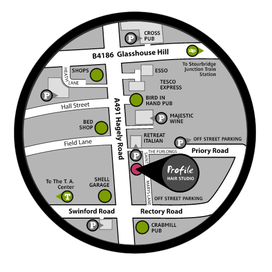 Profile Hair location map